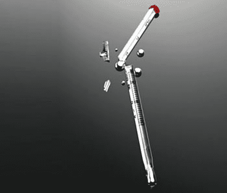 شکستن ترمومتر در دهان